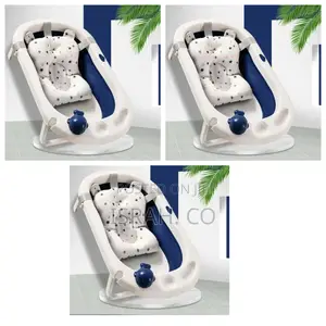 Foldable Infant Bath Tubs Blue and White