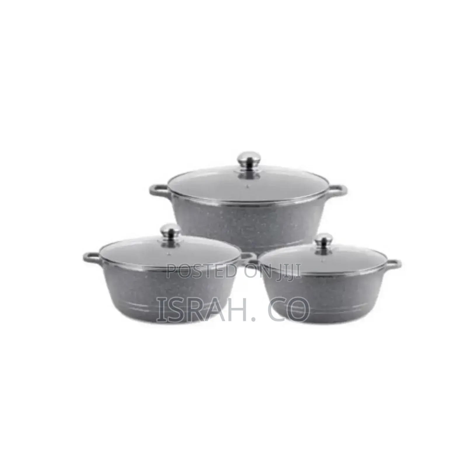 Pots Set 6 Pieces - Kitchen Cookware Set, Granite