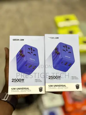 Green Lion 12w Universal Travel Adapter With Case