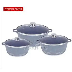 Pots Set 6 Pieces - Kitchen Cookware Set, Granite