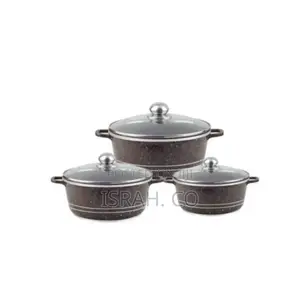 Pots Set 6 Pieces - Kitchen Cookware Set, Granite