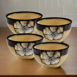 6 Piece Painted Stoneware Grain Salad Bowls Kitchen Set