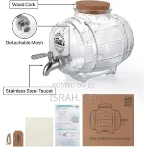 Beverage Dispenser With Leak-Proof Spigot, Drink Decanter