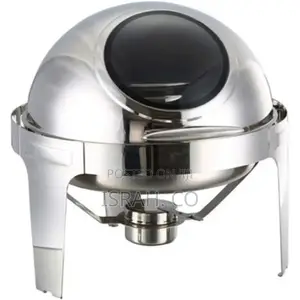 6.6l Round Roll Top Glass Window Stainlesssteel Chafing Dish