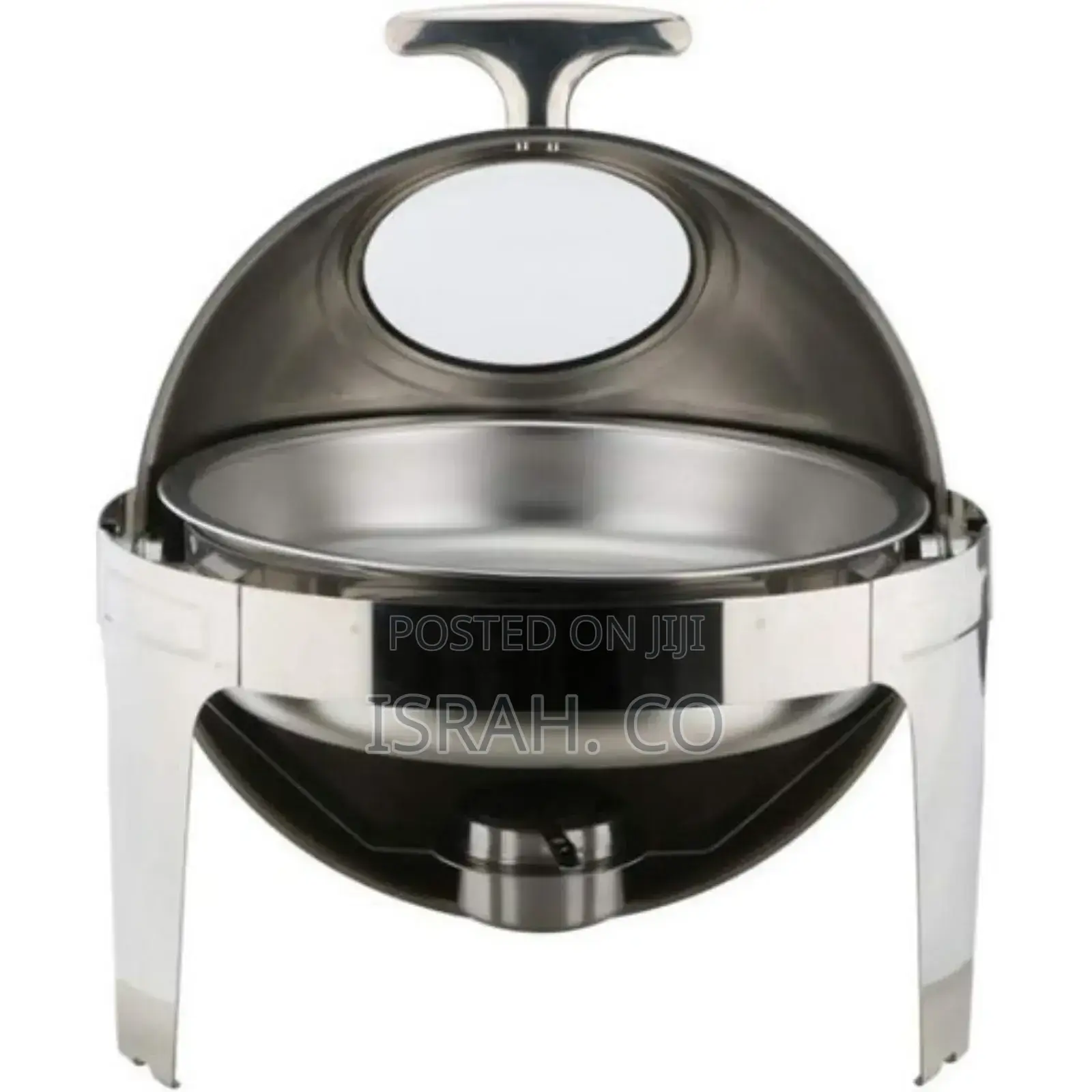 6.6l Round Roll Top Glass Window Stainlesssteel Chafing Dish