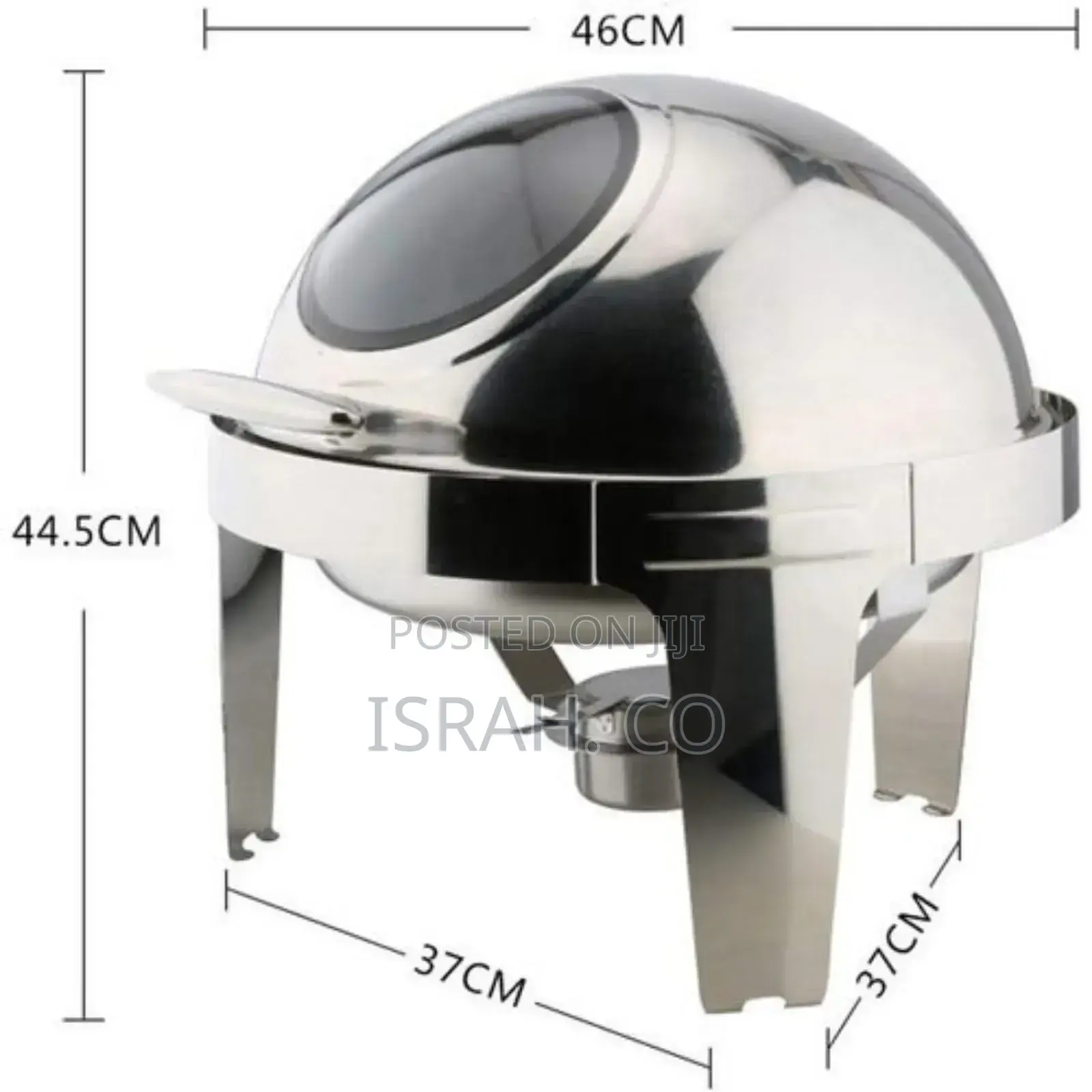 6.6l Round Roll Top Glass Window Stainlesssteel Chafing Dish