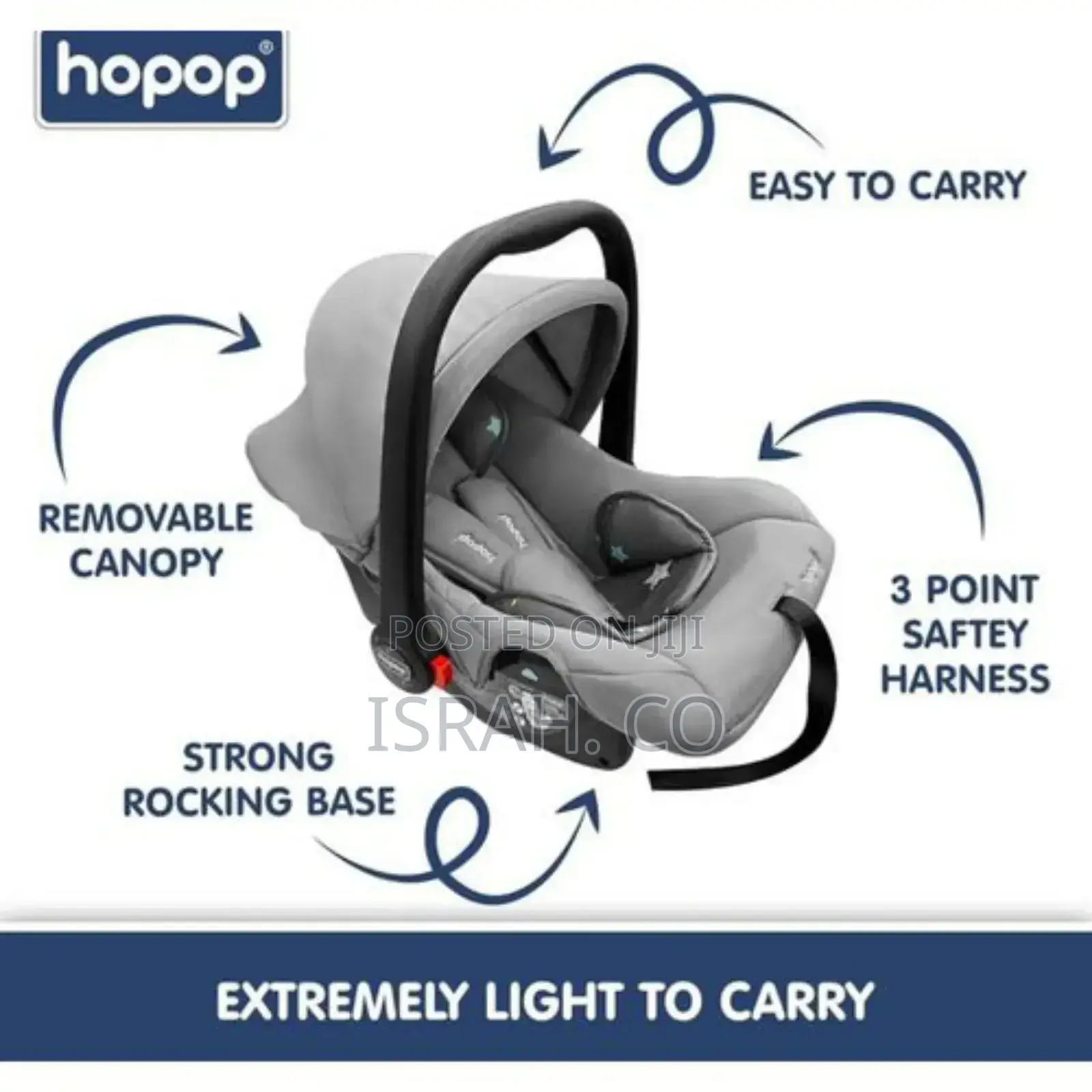 High Safety Standards Baby Car Seat Grey