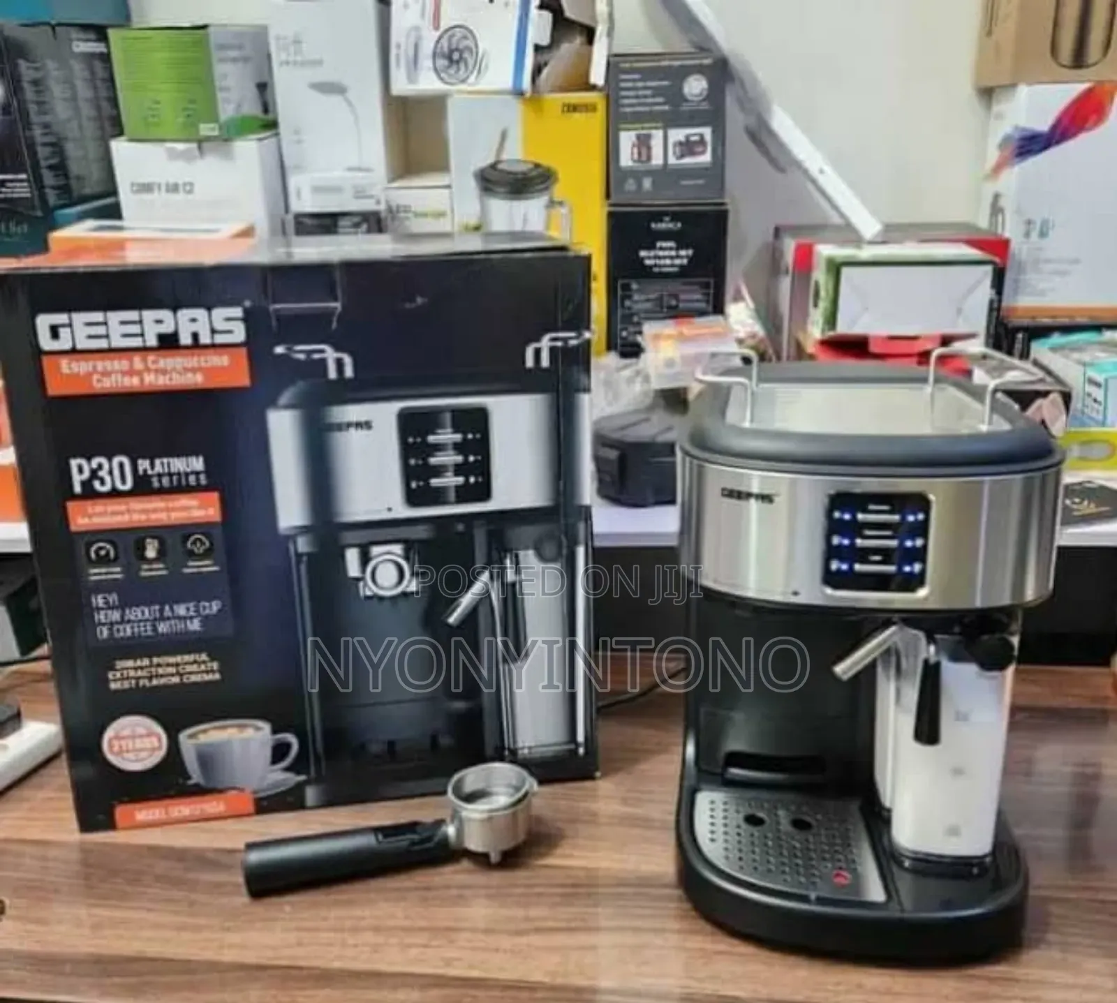 Geepas1.5ltrs 20bar Latte Espresso Cappuccino Coffee Machine