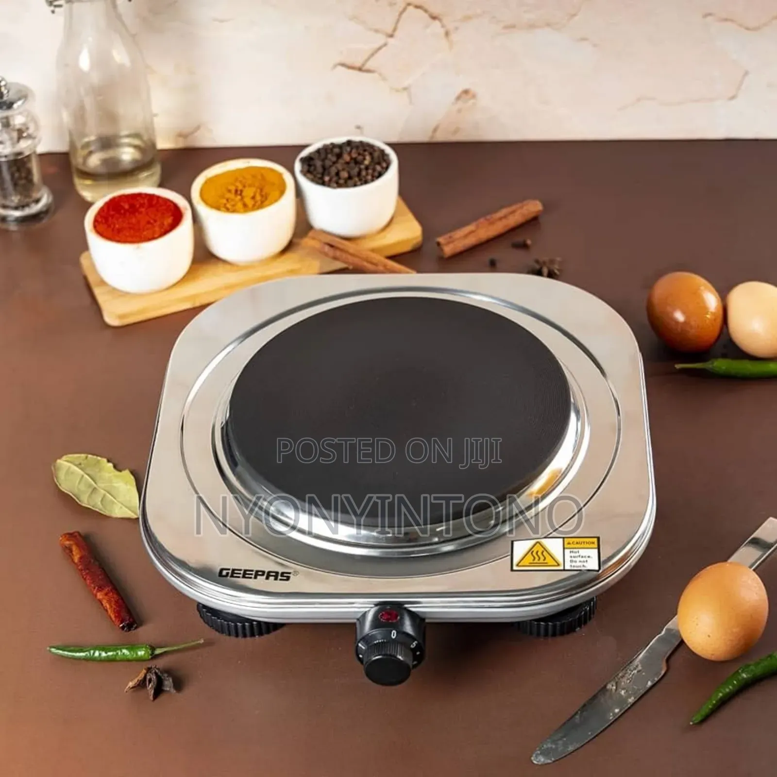 Geepas Stainless Steel Single Solid Hotplate