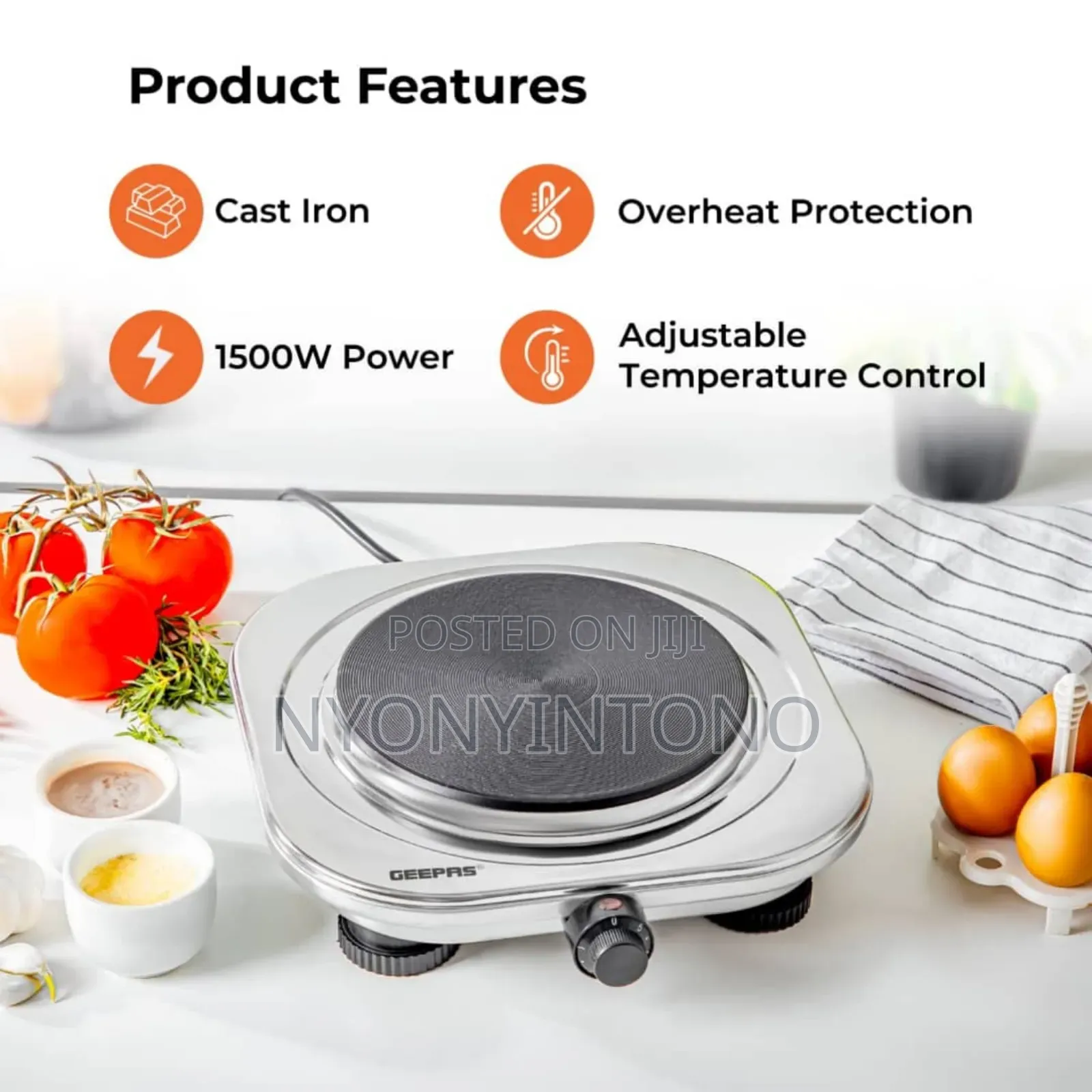 Geepas High Quality Stainless Steel Hotplate