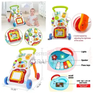 Toddler Walking Toys, Push Pull Adjust Speed, Non-Slip,