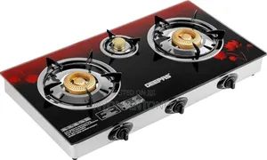 Geepas 3 Burner Glass Top Gas Automatic Burner