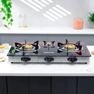 Geepas High Quality Tripple Glass Top Automatic Gas Burner