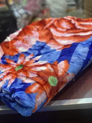 Blue Red Floral 5kg Blanket