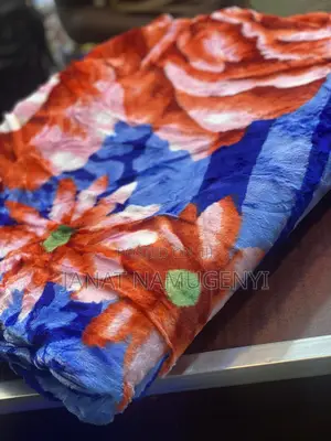 Blue Red Floral 5kg Blanket