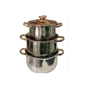 6 Piece of Stainless Steel Saucepans Cookware