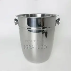 Ice Bucket With Stand, Stainless Steel Standing Ice Bucket,