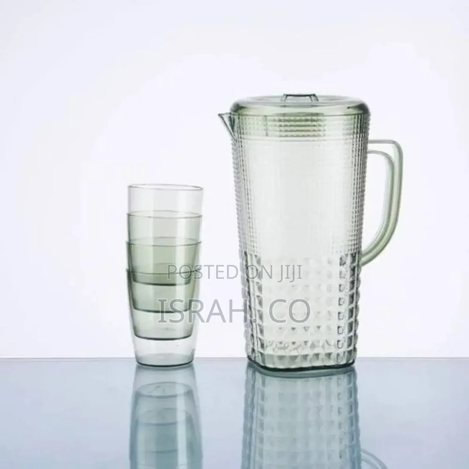 Always 5 Piece Plastic Pitcher Set With Lid With Transparent