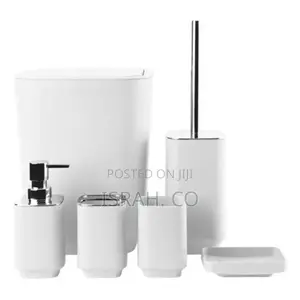 Dispenser Bathroom and Toiletry Set -White