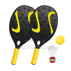 Set of 2 Rackets , Ball Shuttlecock Beach Tennis Beach