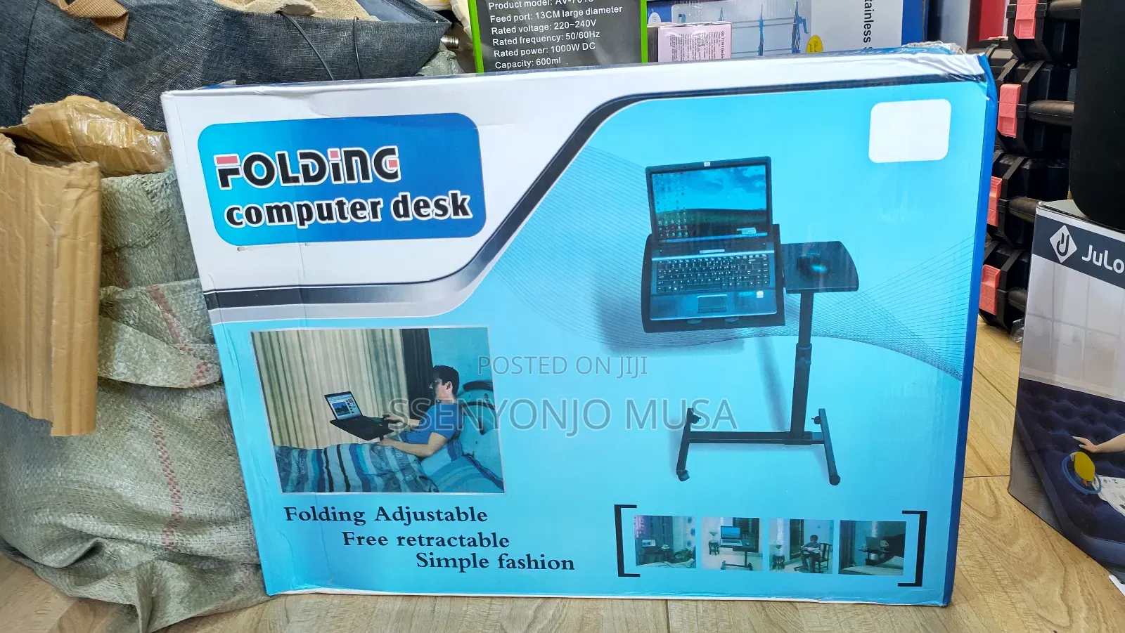 Adjustable Laptop Desk With 360° Rotating Stand Lockable
