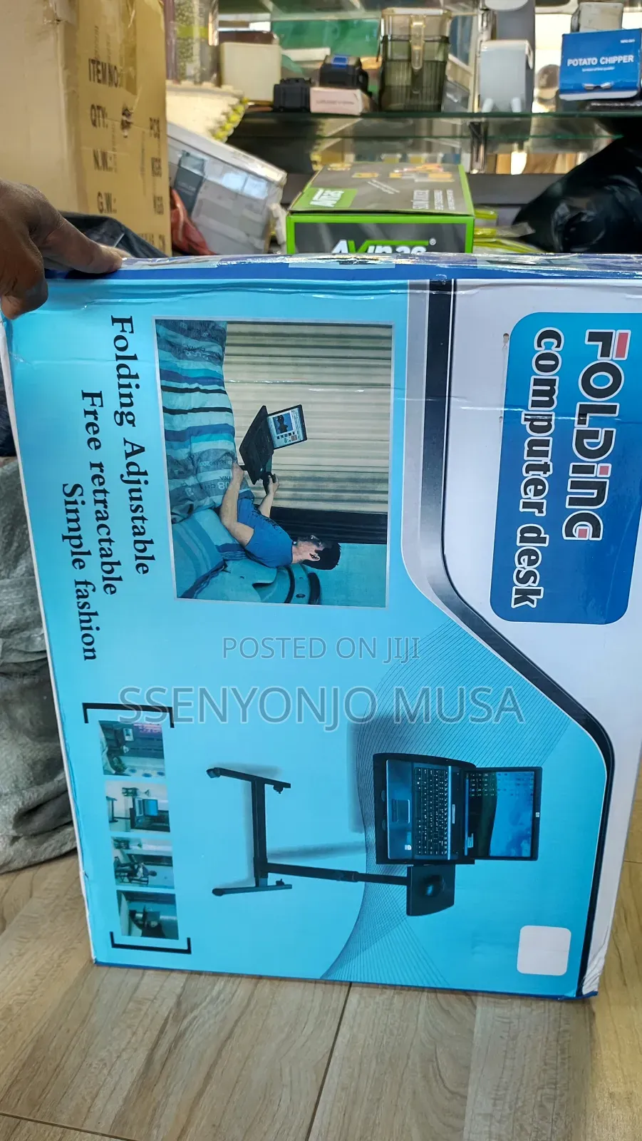 Adjustable Laptop Desk With 360° Rotating Stand Lockable