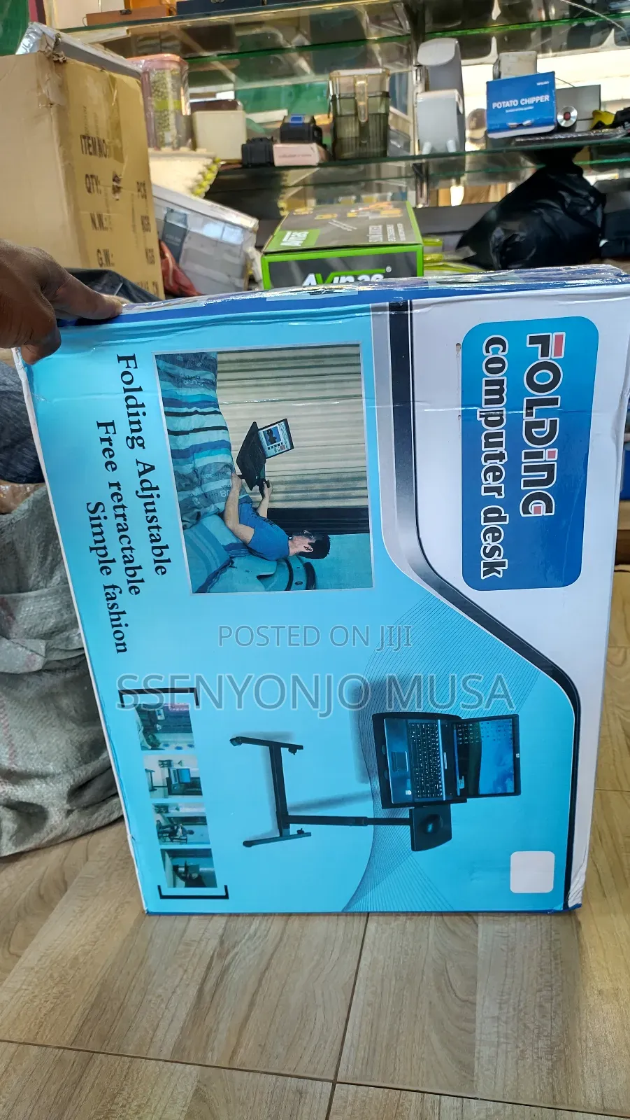 Adjustable Laptop Desk With 360° Rotating Stand Lockable