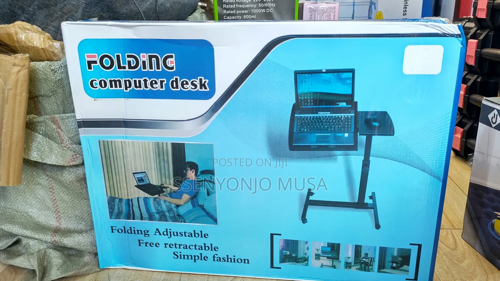 Adjustable Laptop Desk With 360° Rotating Stand Lockable