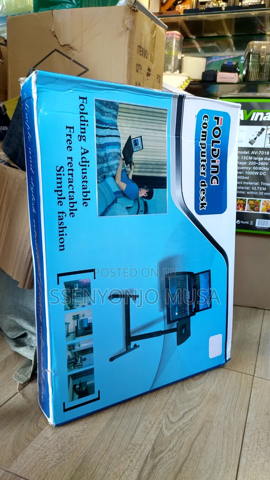 Adjustable Laptop Desk With 360° Rotating Stand Lockable