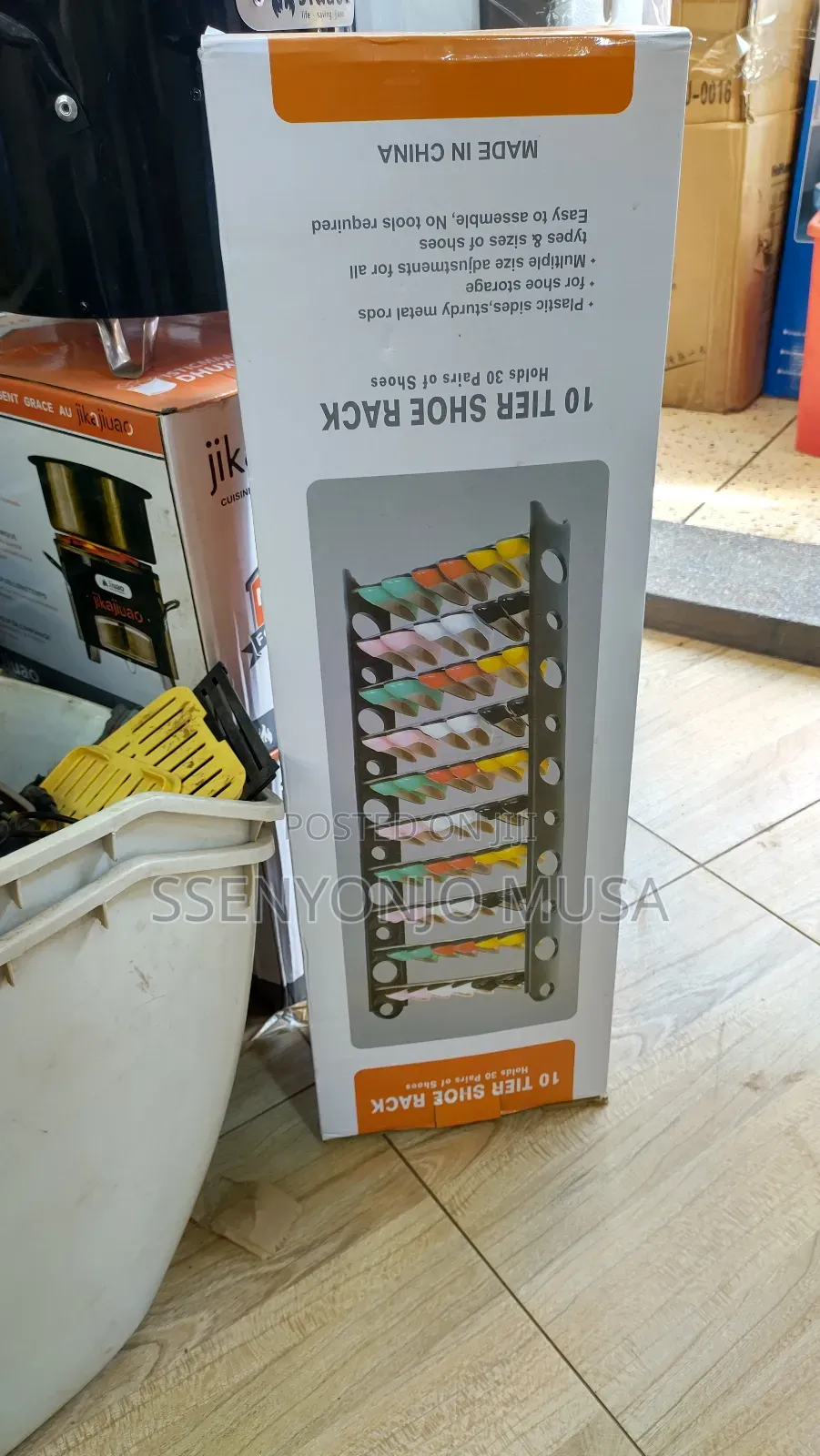 10-Tier Shoe Rack - Holds 30 Pairs of Shoes