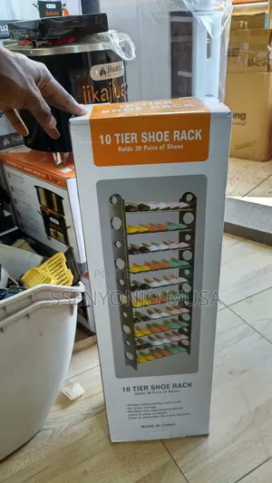10-Tier Shoe Rack - Holds 30 Pairs of Shoes