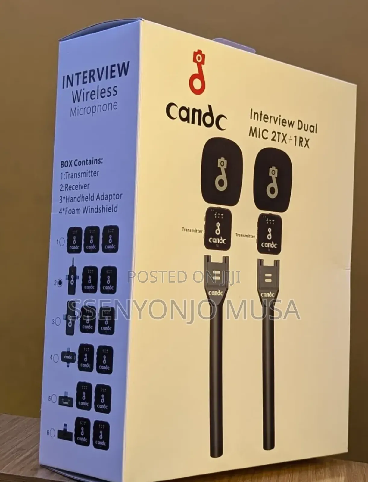 Candac Dual Mic Wireless Interview System 2tx+1rx