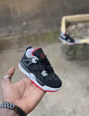 Original Kid’S Nike Air Jordan 4 Retro “Bred” Kid’S Sneakers