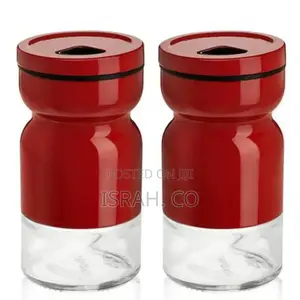 2 Piece Glass Salt and Pepper Shakers Mill