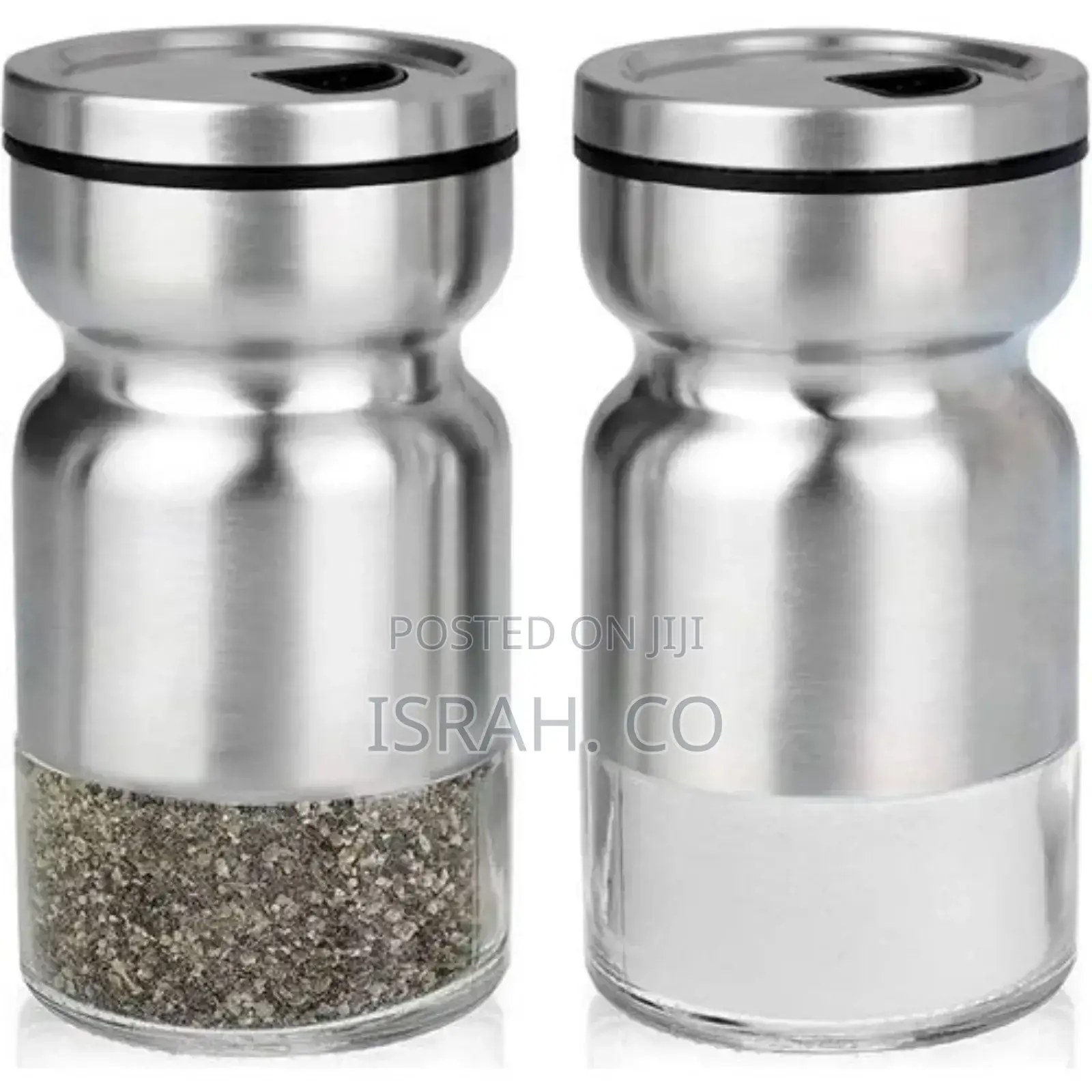 Stainless Steel Sleeve Seasoning Jars Table Accessory Silver