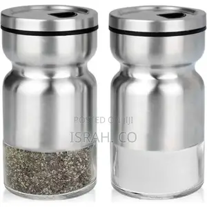 Stainless Steel Sleeve Seasoning Jars Table Accessory Silver