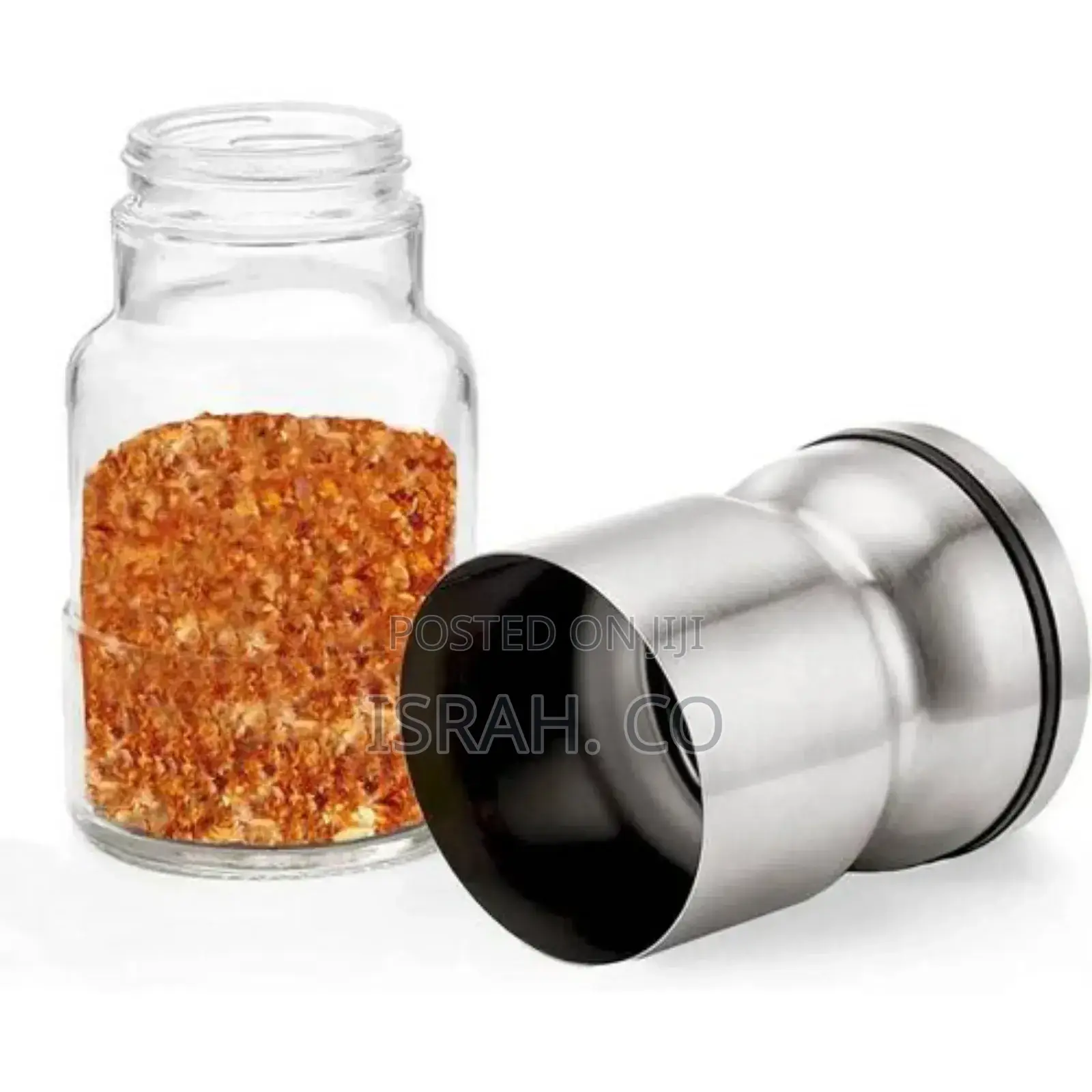 Stainless Steel Sleeve Seasoning Jars Table Accessory Silver