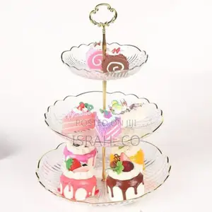 Transparent Luxury Serving Fruit Tray Display Rack Buffet