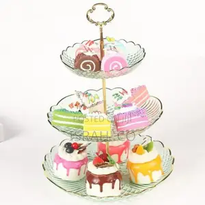 Transparent Luxury Serving Fruit Tray Display Rack Buffet