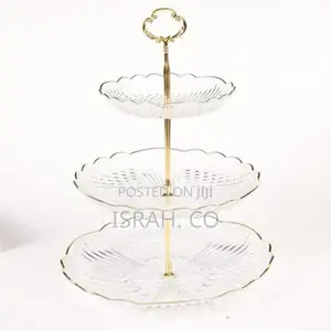 Transparent Luxury Serving Fruit Tray Display Rack Buffet