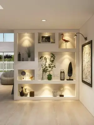 Golden Modern Shelves. 