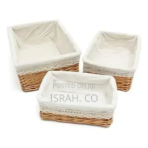 Cosmetic Storage Basket Bin With Removable Washable Liner