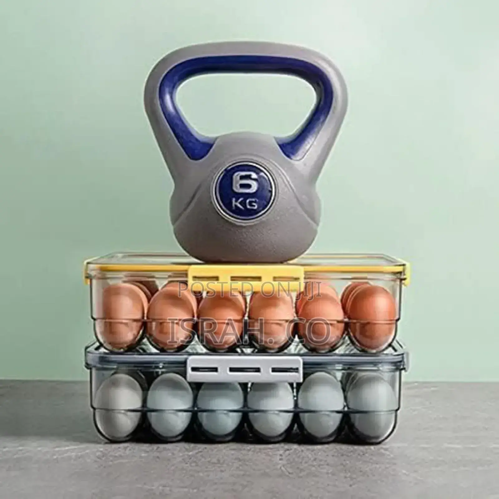 24 Grids Stackable Clear Egg Storage Box Transparent