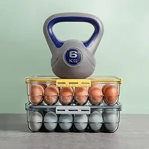 24 Grids Stackable Clear Egg Storage Box Transparent