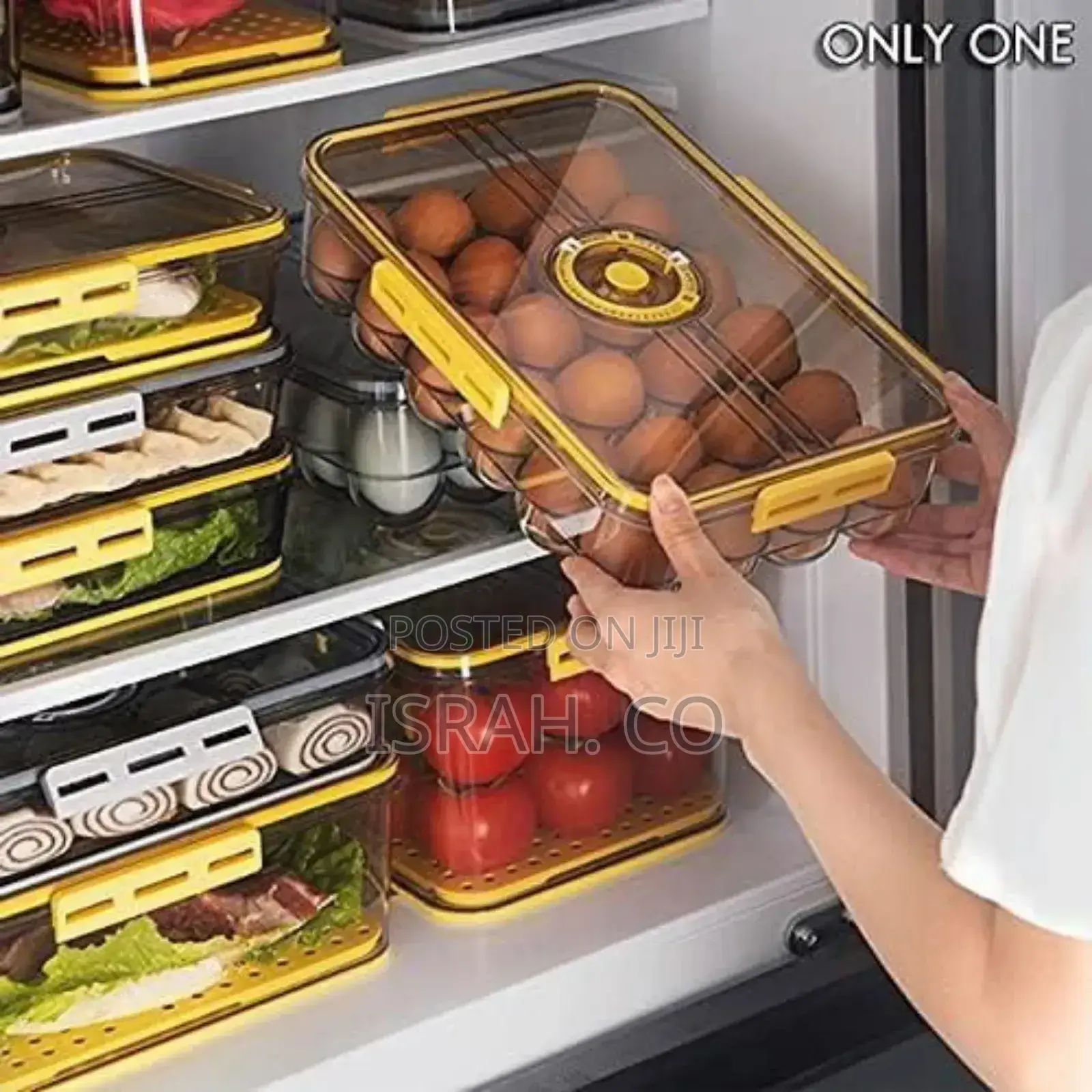 24 Grids Stackable Clear Egg Storage Box Transparent