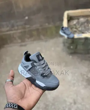 Original Grey Kid’S Nike Jordan 4 Retro Kid’S Sneakers