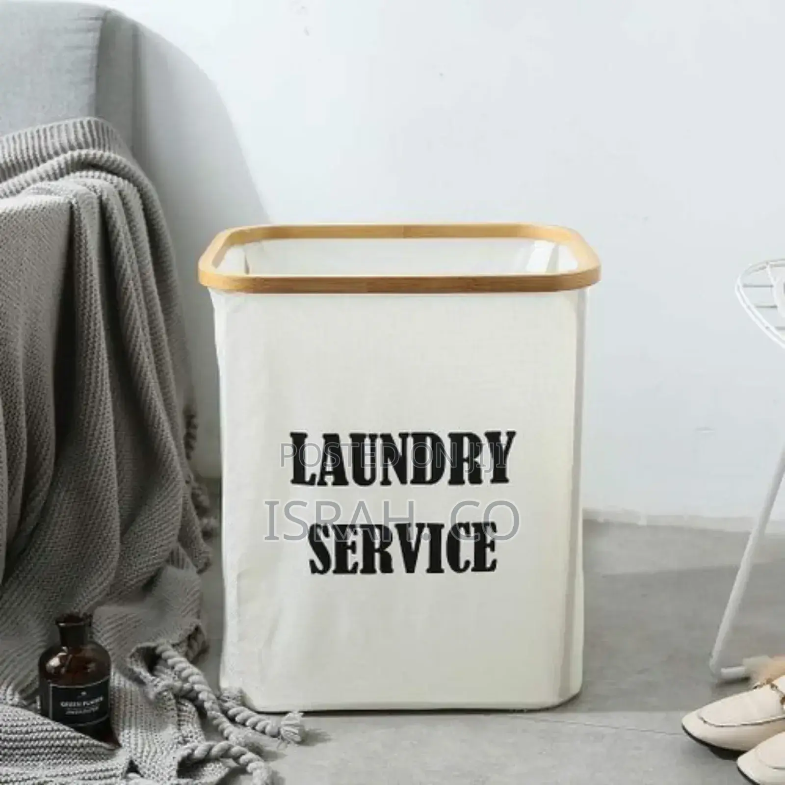 1 Piece Large Foldable Sturdy Bamboo Laundry Hamper