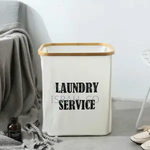 1 Piece Large Foldable Sturdy Bamboo Laundry Hamper