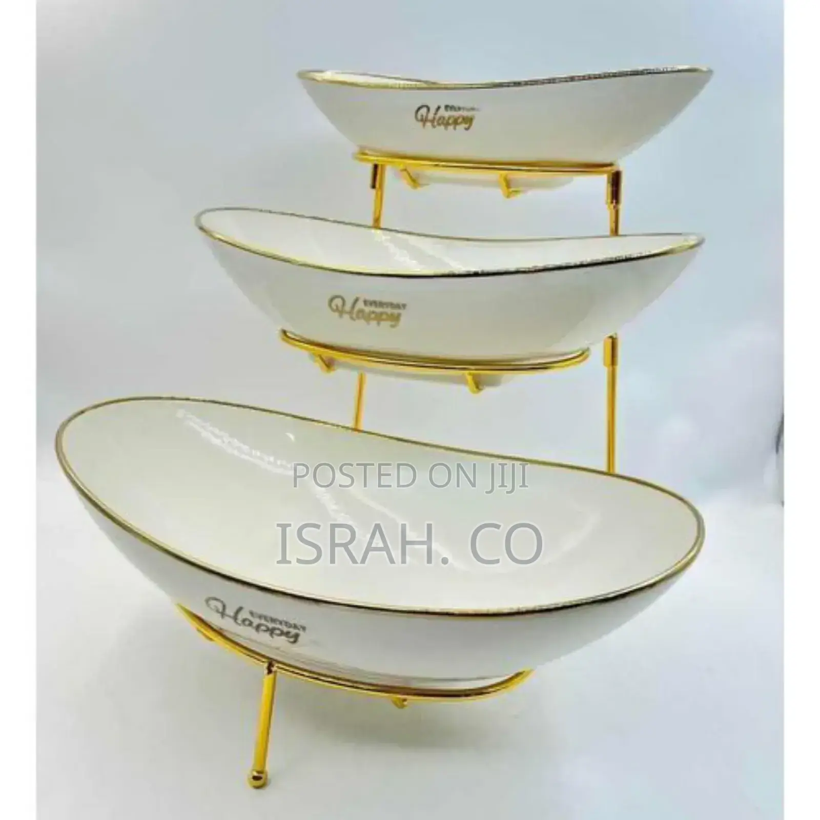 Metal Rack Porcelain Fruit Stand Storage Holder for Kitchen