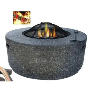 2in1 Fire Pit With BBQ Cooking Grill Shelf for Outdoor
